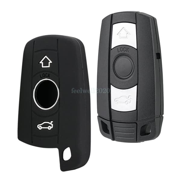 For BMW 1 3 5 6 Series X1 X5 E90 E60 E89 Remote Key Fob Shell + Silicone Cover