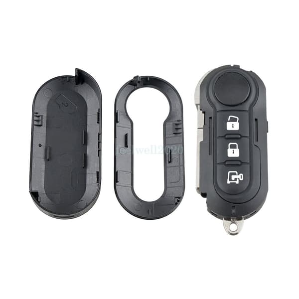 3 Button Remote Flip Key Fob Case For Fiat Ducato Doblo 500 L Punto Bravo Panda