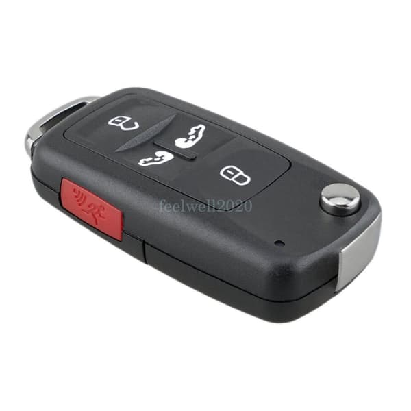 For VW Volkswagen Transporter Sharan 7N T5 T6 5 Button Flip Remote Key Case Fob