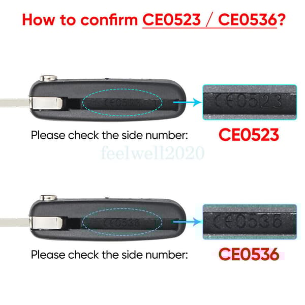 3 Button Remote Flip Key Fob Case Shell VA2 For Citroen Berlingo Peugeot Partner