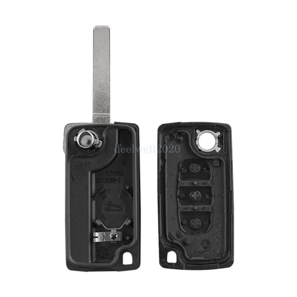 3 Button Remote Flip Key Fob Case Shell VA2 For Citroen Berlingo Peugeot Partner