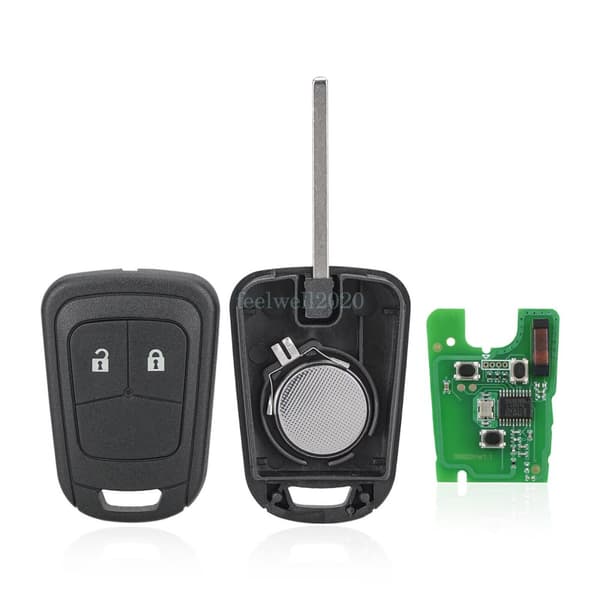 For Vauxhall Opel Corsa D Meriva Astra 433Mhz 2 Button Remote Key Fob ID46 Chip