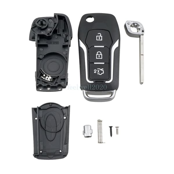 3 Button Remote Key Fob Case for Ford Fiesta 2010 2011 2012 2013 2014 2015 2016