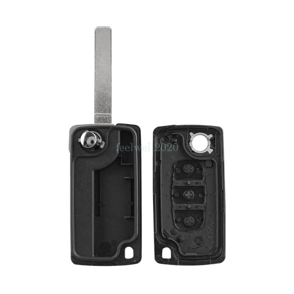3 Button Flip Key Fob Case Shell For Peugeot 207 307 308 407 607 2007 2008 2009