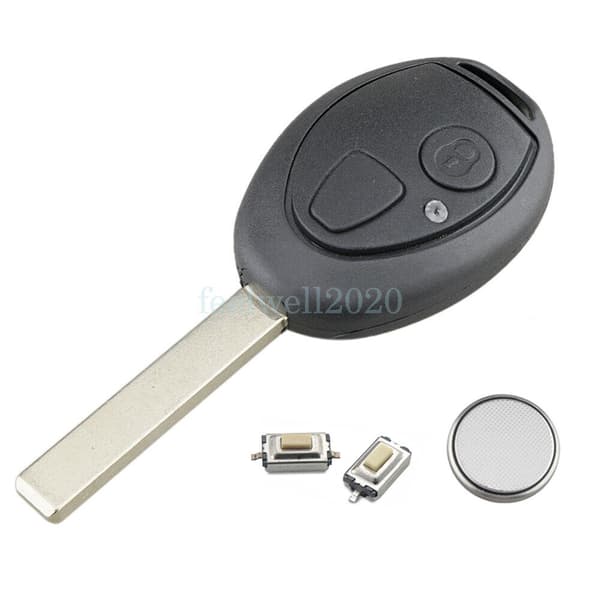 For Rover 75 MG ZT ZTT MINI 2 Button Key Fob Case Battery Repair kit + Switch