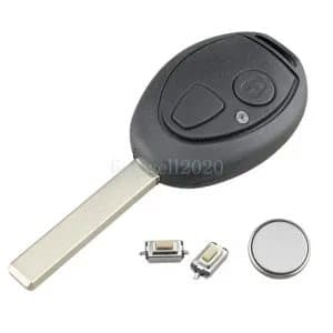 For Rover 75 MG ZT ZTT MINI 2 Button Key Fob Case Battery Repair kit + Switch