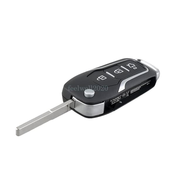 Upgrade For Ford Focus Fiesta Mondeo Kuga 3 Button Flip Key Fob Case Cover Shell