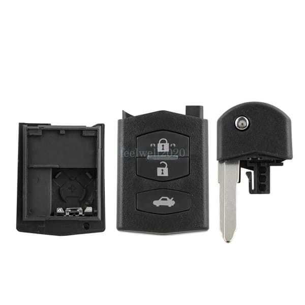 3 Button For Mazda 2 3 5 6 RX-8 MX-5 Flip Remote Key Fob Case Cover With Blade