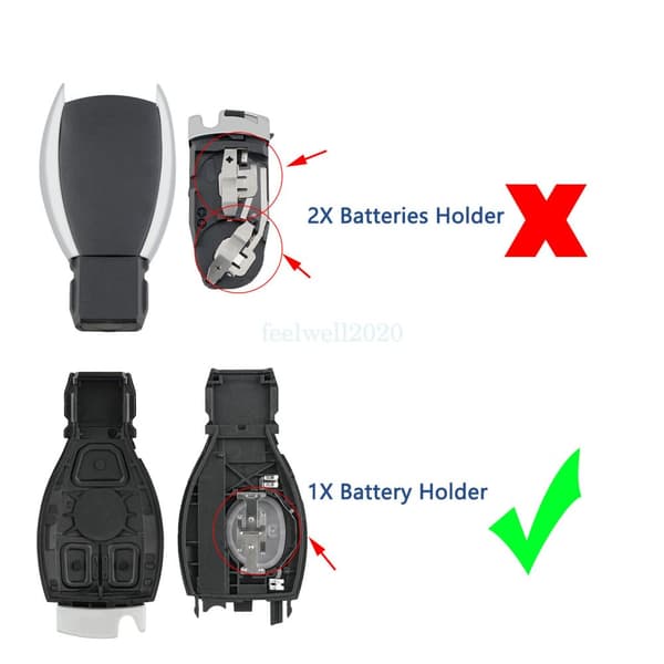 3 Button Car Key Fob Case Shell BGA For Mercedes Benz S500 S600 S350 S55 S65 AMG