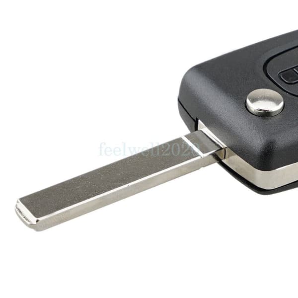 Flip Remote Key Fob Case Battery For PEUGEOT 207 307 308 407 CE0523 Repair Kit