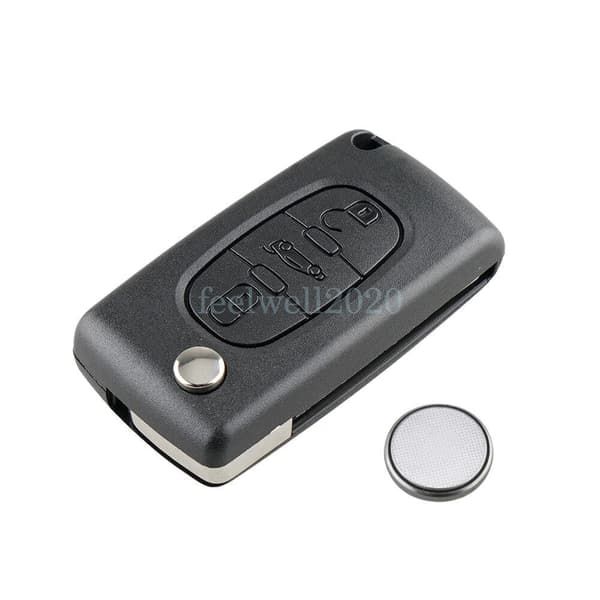 Flip Remote Key Fob Case Battery For PEUGEOT 207 307 308 407 CE0523 Repair Kit