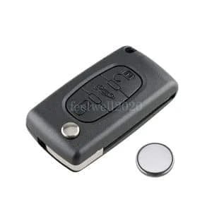 Flip Remote Key Fob Case Battery For PEUGEOT 207 307 308 407 CE0523 Repair Kit