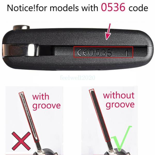 2 Button Key Fob Case Upgraded For Citroen Berlingo C2 C3 Peugeot 207 308 CE0536