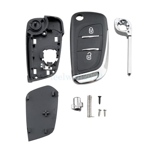2 Button Key Fob Case Upgraded For Citroen Berlingo C2 C3 Peugeot 207 308 CE0536