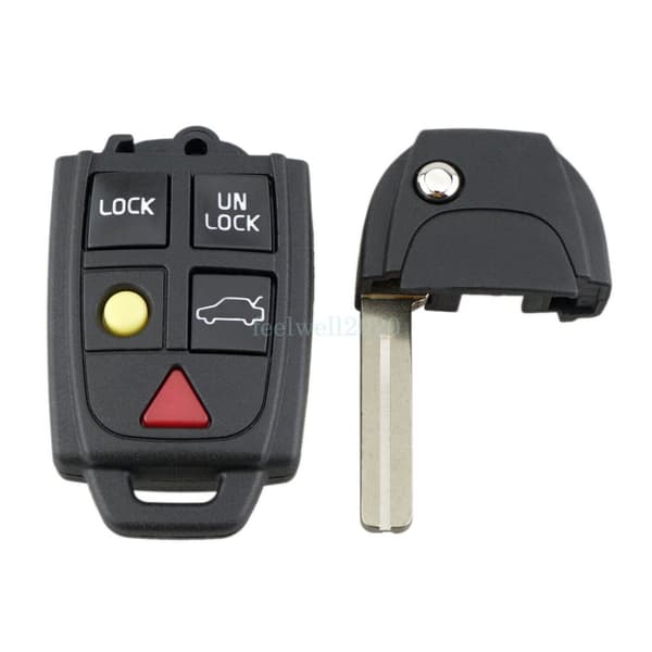 5 Button Flip Remote Key Fob Shell Case For VOLVO S60 S80 V70 XC70 XC90 Repair