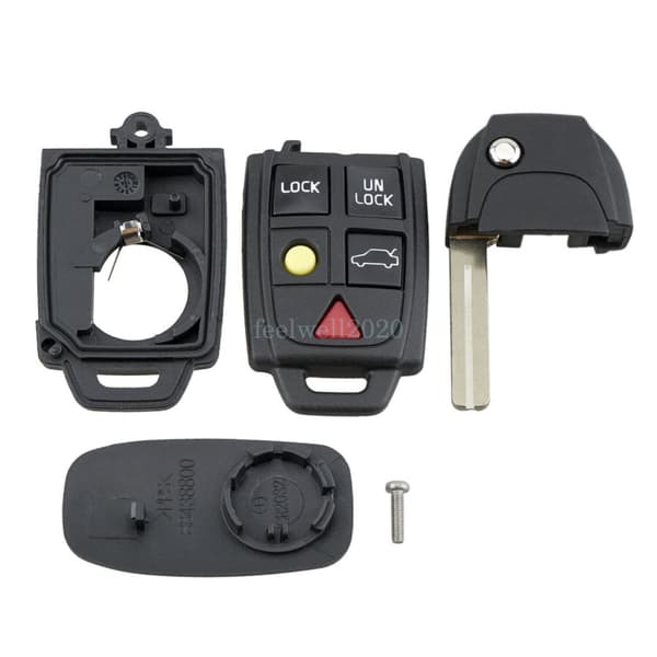 5 Button Flip Remote Key Fob Shell Case For VOLVO S60 S80 V70 XC70 XC90 Repair