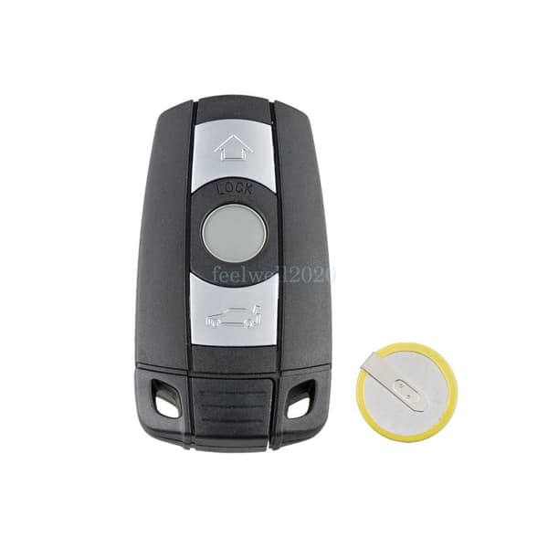 For BMW 1 3 5 Series E90 E91 E92 2006-2011 3Button Key Fob Shell LIR2032 Battery