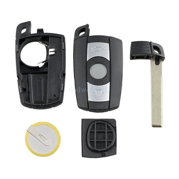 For BMW 1 3 5 Series E90 E91 E92 2006-2011 3Button Key Fob Shell LIR2032 Battery
