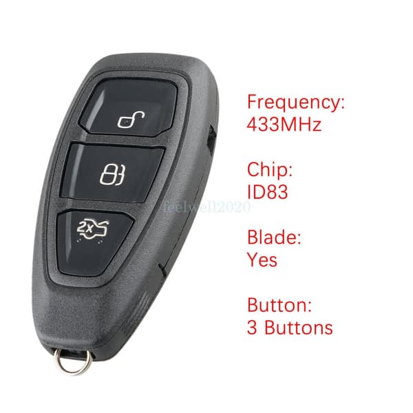 For Ford Galaxy 2010 2011 2012 2013 2014 2015 Full Remote Car Key Fob 433MHz UK