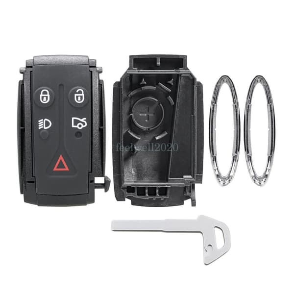Remote Key Fob Case Shell For Jaguar XKR 2007 2008 2009 2010 2011 2012 5 Button