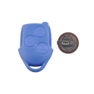 For Ford Transit MK7 Van 3 Button BLUE Remote Key Shell + Battery Repair Kit