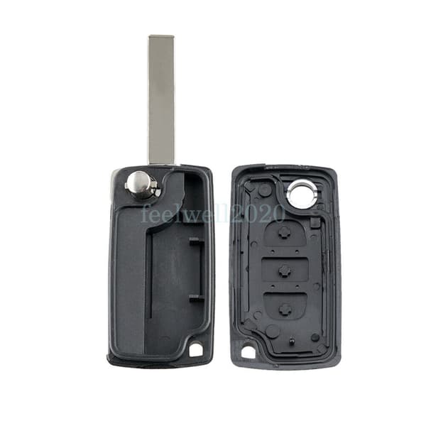 For Peugeot 207 307 308 407 508 3 Button CE0523 Key Fob Case HU83 Blade Battery