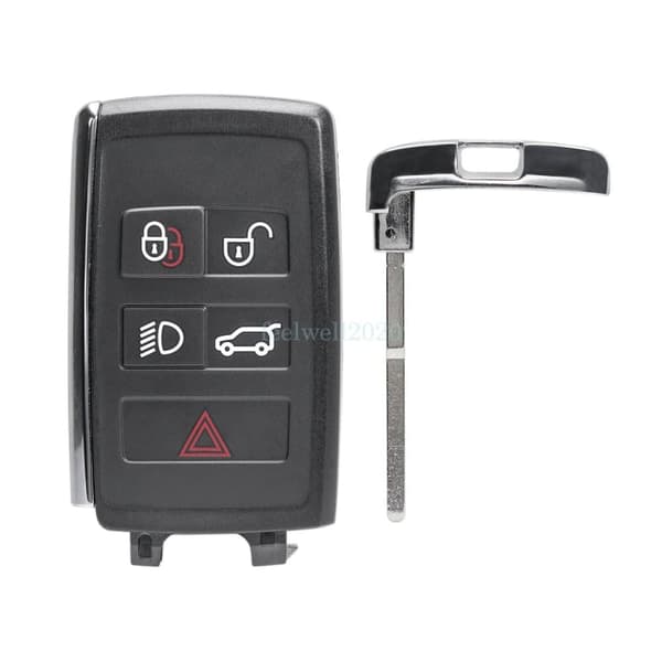 5 Button Remote Key Fob Shell Case Uncut Blade For Jaguar E-Pace F-Pace I-Pace