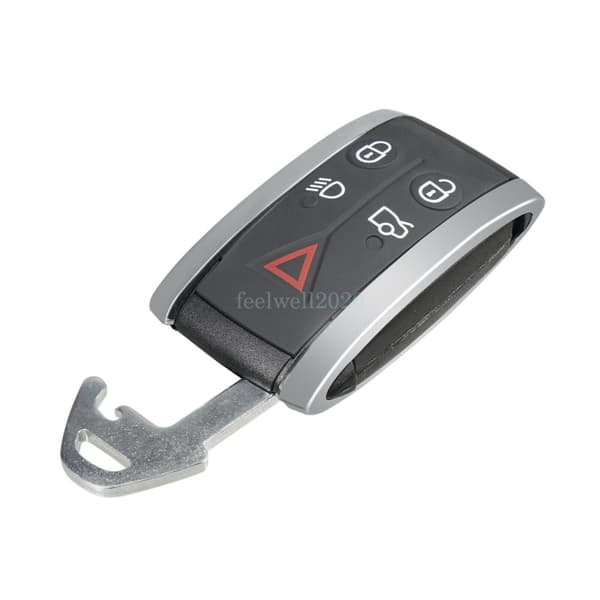 For Jaguar XF XKR XK XFR 5 Button Smart Car Key Fob Case Cover Shell + Blade