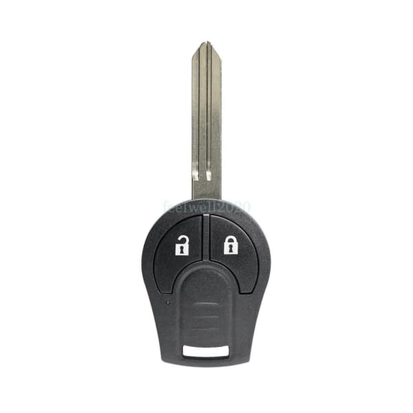 2 Button Remote Key Fob + Chip 433Mhz For Nissan Micra K13 2013 2014 2015 2016
