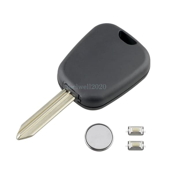 For Citroen Xsara Picasso Berlingo 2 Button Remote Key Fob Case + Switch Battery