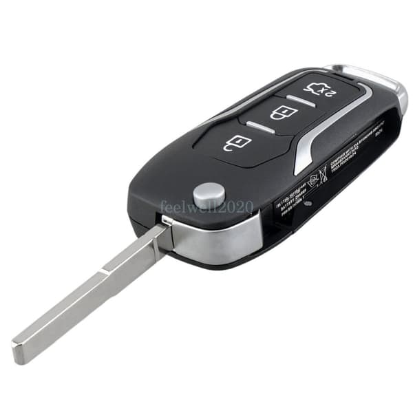 3 Button Flip Key Case Fob For Ford Focus Transit Connect Mondeo Custom Fiesta