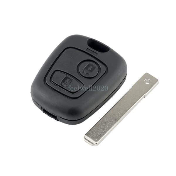 For Peugeot 107 207 307 2 Button Remote Key Fob Case VA2 Blade & Switch Battery