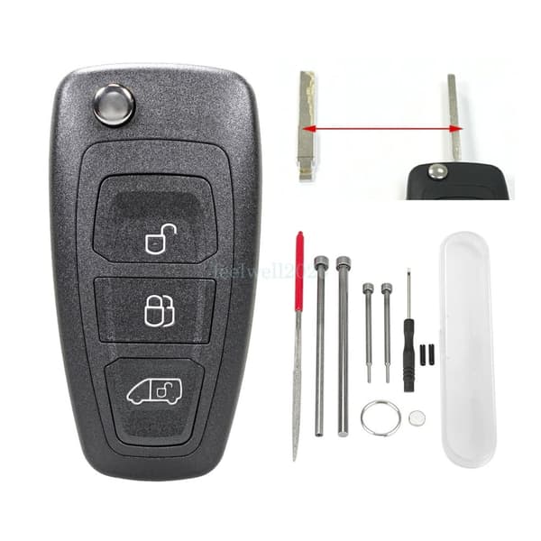 Repair 3B Flip Key Case For Ford Transit Custom Mk8 Remote 2013 - 2020 Set Tool