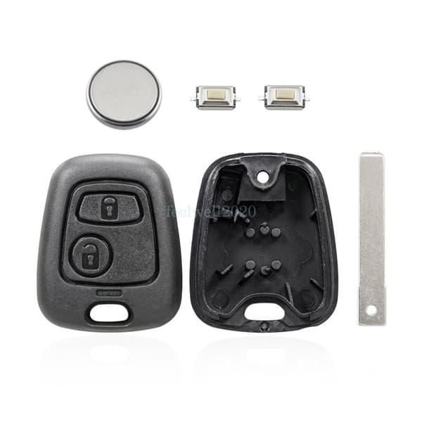 Replacement 2 Button Remote Car Key Fob Shell Case for Toyota Aygo + VA2 Blade