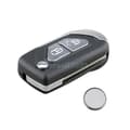 Miniatyrbillede 4 af 6: 2 Button Flip Remote Key Fob Shell VA2 Blade For Citroen DS3 2009-2017 + Battery
