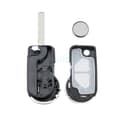 Miniatyrbillede 5 af 6: 2 Button Flip Remote Key Fob Shell VA2 Blade For Citroen DS3 2009-2017 + Battery