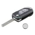Miniatyrbillede 1 af 6: 2 Button Flip Remote Key Fob Shell VA2 Blade For Citroen DS3 2009-2017 + Battery