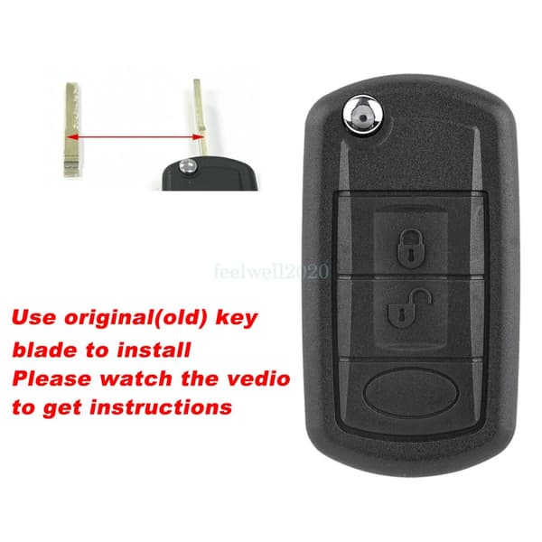 For Land Rover Discovery Range Rover Sport 3 Button Flip Key Fob Case Tool Set