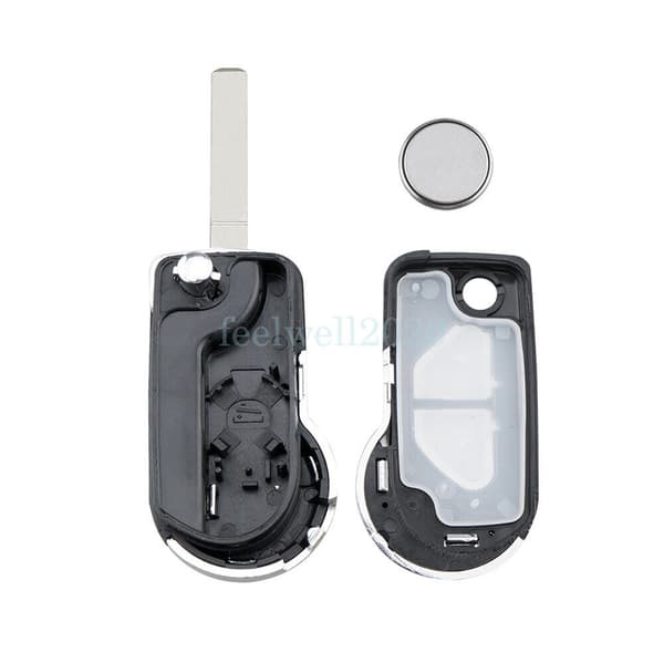For Citroen DS3 2 Button Flip Remote Key Fob Shell VA2 Blade & CR1620 Battery
