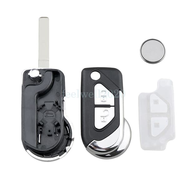 For Citroen DS3 2 Button Flip Remote Key Fob Shell VA2 Blade & CR1620 Battery