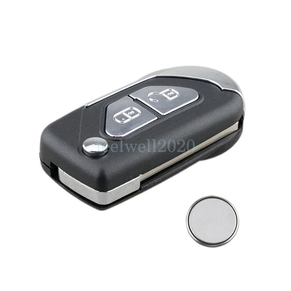 For Citroen DS3 2 Button Flip Remote Key Fob Shell VA2 Blade & CR1620 Battery