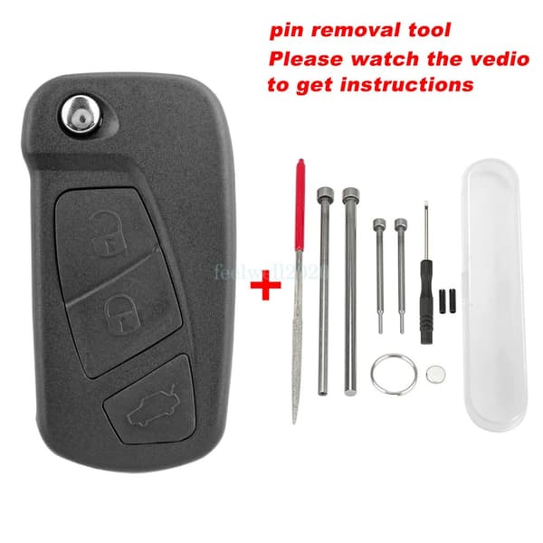 For Ford KA MK2 2008-2016 3 Button Remote Flip Key Fob Case Shell Blade Tool Set