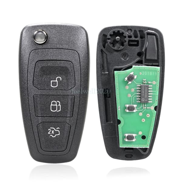 3 Button Flip Remote Key Fob for Ford Transit Connect Custom Focus Galaxy Mondeo