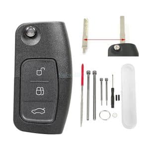 3 Button Flip Key Fob Case For Ford Focus Fiesta Mondeo Kuga C-Max B-Max Kuga