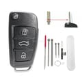 Miniatyrbilde 5 av 7: 3Button Flip Key Case Cover Fob For Audi A3 A4 A6 A8 TT Q7 S6 Quattro + Tool Set