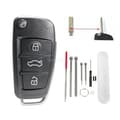 Miniatyrbilde 1 av 7: 3Button Flip Key Case Cover Fob For Audi A3 A4 A6 A8 TT Q7 S6 Quattro + Tool Set