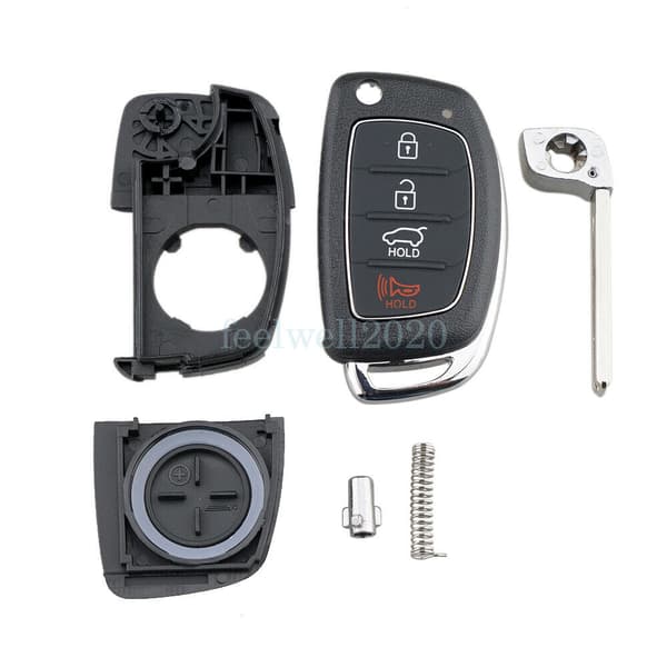 4 Button Remote Key Fob Case For Hyundai I20 I40 IX35 IX45 Santa Fe Tucson Creta