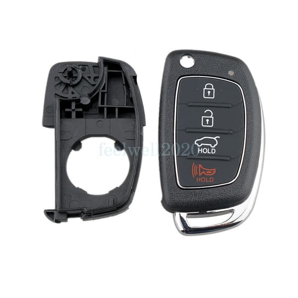 4 Button Remote Key Fob Case For Hyundai I20 I40 IX35 IX45 Santa Fe Tucson Creta
