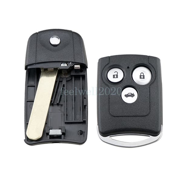 3 BUTTON FLIP REMOTE KEY FOB CASE SHELL FOR HONDA CIVIC ACCORD JAZZ CRV HRV NEW