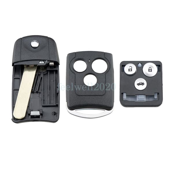 3 BUTTON FLIP REMOTE KEY FOB CASE SHELL FOR HONDA CIVIC ACCORD JAZZ CRV HRV NEW